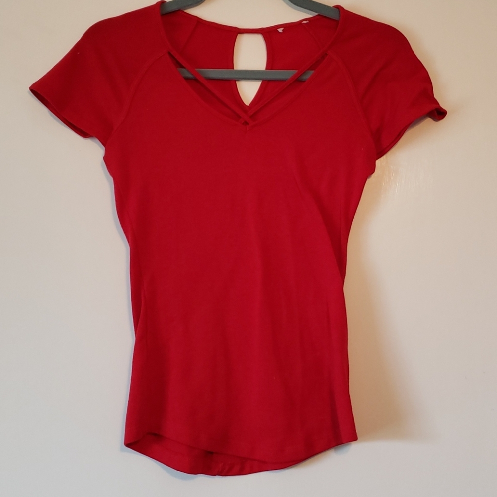 Red short sleeve top